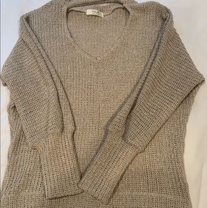tan sweater